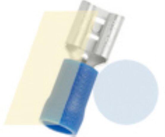 Flachsteckhülse blau, 6,3mm